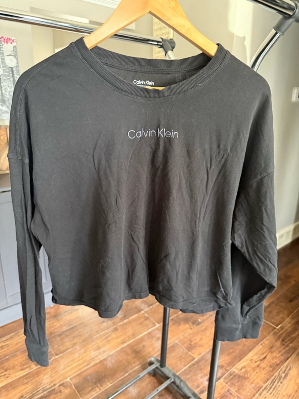 Calvin Klein Black Logo Crewneck Sweatshirt
